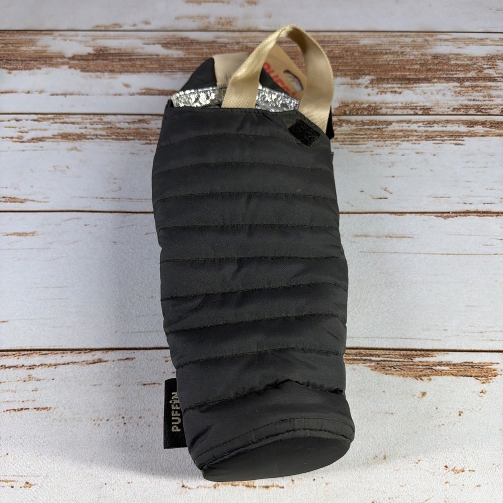 New Puffin Wine Bag Sleeping Bag Black Tan Insulated Bottle Cooler Carrier